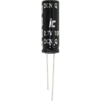 Illinois Capacitor - A Brand of Cornell Dubilier Capacitor, Alum Electrolytic, 10 F, -10, +30%, 2.7 VDC, RadiAluminum, 10x30, Supercap