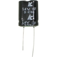 Illinois Capacitor - A Brand of Cornell Dubilier Capacitor, Aluminum Electrolytic, 1.5 F, -10, +30%, 5.4 VDC, RadiAluminum, Supercap