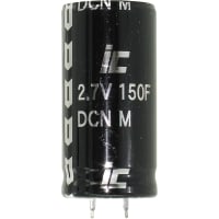 Illinois Capacitor - A Brand of Cornell Dubilier Capacitor, Aluminum Electrolytic, 150 F, 20%, 2.7 VDC, RadiAluminum, 25x55, Supercap