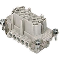 ILME CNE series, Female Rectangular Insert, size 57.27, 10 pin, 16 amp, Screw