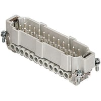 ILME CNE series, Male Rectangular Insert, size 104.27, 24 pin, 16 amp, Screw