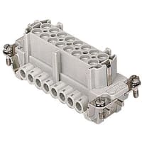 ILME CNE series, Female Rectangular Insert, size 77.27, 16 pin, 16 amp, Screw