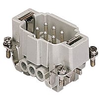 ILME CNE series, Male Rectangular Insert, size 44.27, 6 pin, 16 amp, Screw