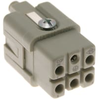 ILME CQ series, Female Rectangular Insert, size 21.21, 5 pin, 16 amp, Crimp