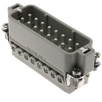 ILME CDA series, Male Rectangular Insert, size 66.16, 16 pin, 16 amp, Screw