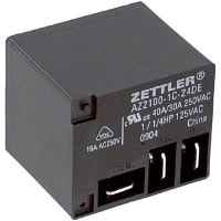 American Zettler, Inc. Relay, 30 A, 18.0 VDC, 24 VDC (Nom.), PCB, Sealed, 1 Form C SPDT, Silver Alloy