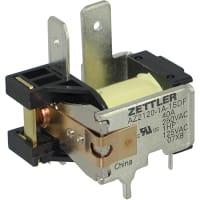 American Zettler, Inc. Miniature Power Relay, SPST-NO, 40A, 15VDC, QC Tab Terminal, AZ2120 Series