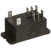 American Zettler, Inc. Miniature Power Relay, DPDT, 30A, 24VDC, QC Tab Terminal, AZ2800 Series