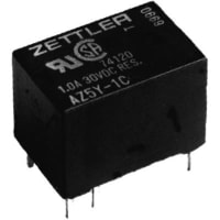 American Zettler, Inc. Relay, PC Board, 1 A (Light Duty), 2 A (Heavy Duty), 150 VDC or 300 VAC, -25 C