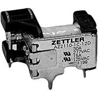 American Zettler, Inc. Relay, 30 A, 9.0 VDC (Must Operate), 12 VDC (Nom.), PCB, PCB, SPST N.O