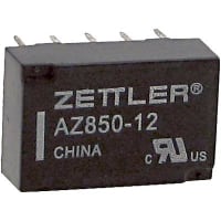 American Zettler, Inc. Relay, E-Mech, GenPurp, DPDT, Ctrl-V 12DC, 1A, 250VAC, PCB Mnt, Thru-Hole, AZ850 Series