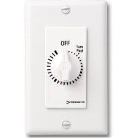 Intermatic TIMER; 20 A; 125 VAC; 0 TO 2 HR; IN-WALL TIMER; SPST-NO; FLUSH PANEL MNT, White