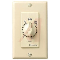 Intermatic Timer, 12 Hour, 125-277VAC, SPST, Ivory, w/ Hold For Continuous Duty