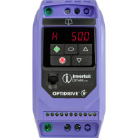 Invertek Drives AC Drive, Frame 1, 4.3A, 1Hp, 1 Phase, IP20, LED Keypad, Filter, ODE-3 Series