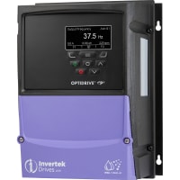 Invertek Drives AC Drive, Frame 2, 9A, 7.5Hp, 3 Phase, IP66/Outdoor, TFT Keypad+Pot, FSR, Disc