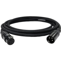 Io Audio Technologies XLR Cable, 10FT, Two Shields, 4 Wires, 24 AWG, Blk Nylon Sleeve, Premium Series