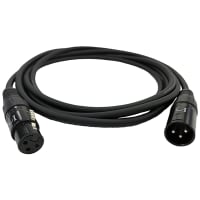 Io Audio Technologies XLR Cable, 25 FT, Shielded, 2 Wires, 23 AWG, Black PVC, Professional Series