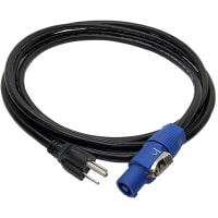 Io Audio Technologies AC Power Cable, 25Ft, 3 Wires, 14 AWG, Powerlatch Connectors, 15A/125VAC, SJTW