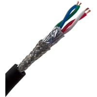 Io Audio Technologies 4 Conductor, Lighting Cable, Foil Shield, Braided TC Shield, 24 AWG, 500 Ft