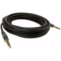 Io Audio Technologies Patch Cable, 1/4" Stereo Plug, Shielded, Black PVC Jkt, 5 FT, TCH Series