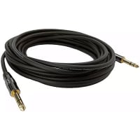 Io Audio Technologies Balanced Patch Cable, 1/4" Stereo Plug, Shielded, Black Jkt, 10FT, TCH Series