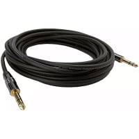 Io Audio Technologies Balanced Patch Cable, 1/4" Stereo Plug, Shielded, Black Jkt, 20FT, TCH Series