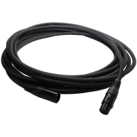 Io Audio Technologies XLR Cable, 3FT, 2 Shields, 4 Wires, 24 AWG, Black Nylon Sleeve, Premium Series