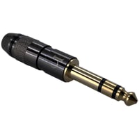 Io Audio Technologies Audio Plug, 1/4" TRS, Gold Plated Plug, Solder Termination, TBK Series