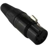 Io Audio Technologies Connector, Professional, 5 Pin, XLR Connector, Locking, Female, Gold Pins