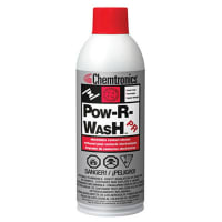 ITW Chemtronics Cleaner, Pow-R-Wash PR, Solvent cleaner, 10 oz. aerosol, PR Series