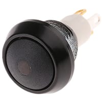 ITW Switches Push Button Switch, NO, Panel Mount, Momentary, Illuminated Red LED, 