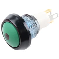 ITW Switches Green NO Panel Mount Momentary Illuminated Push Button Switch, 0.4 A@ 32 V ac