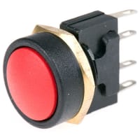 ITW Switches Push Button Switch, SPDT-NO/NC, Panel Mount, Momentary