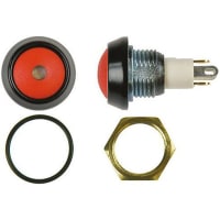 ITW Switches Push Button Switch, NO, Panel Mount, Momentary, Illuminated Red LED, 