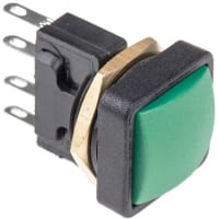 ITW Switches Push Button Switch, SPDT-NO/NC, Panel Mount, Momentary