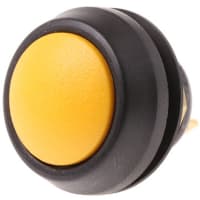 ITW Switches Yellow plastic bodied pushbutton switch