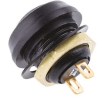 ITW Switches Black plastic bodied pushbutton switch