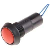 ITW Switches Red pushbutton switch with lead