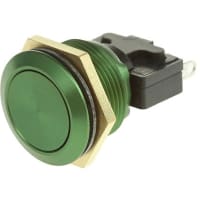 ITW Switches Push Button Switch, IP67, 19.25mm, SPDT-NO/NC, Panel Mount, Momentary