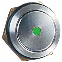 ITW Switches Push Button Switch, IP67, SPST-NO, PCB, Maintained, Illuminated Green LED, 