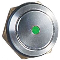 ITW Switches Push Button Switch, IP67, 0.765in, SPST-NO, Pmnt, Momentary, Illuminated Green LED, 