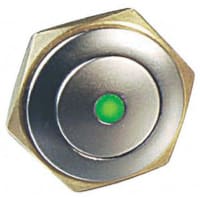 ITW Switches Push Button Switch, IP67, SPST-NO, Panel Mount, Momentary, Illuminated Green LED, 