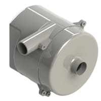 AMETEK DFS Blower, Canister, 240VAC, 65CFM, Dia-In 1.25", Dia-Out 1.25", Dim 145mmDia.x175.01mmL