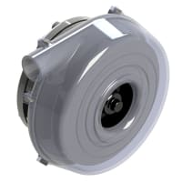 AMETEK DFS Blower, Canister, 12VDC, 32.3CFM, Dia-In 1.5", Dim 127mmDia.x73.66mmL, Terminals