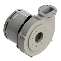 AMETEK DFS Blower, 120V, 250W, 7.6 In., Nautilair, pre-mix, large flange, hi output