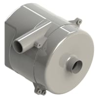 AMETEK DFS Blower, Canister, 240VAC, 70CFM, Dia-In 1.25", Dia-Out 1.25", Dim 145mmDia.x129.03mmL