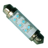 JKL Components Corporation Automotive LED Festoon Lamp 10.5(dia)x43(h)mm 43 mm Blue 12Vdc 20 mA 10.5mm 2 lm