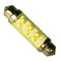 JKL Components Corporation Automotive LED Festoon Lamp 43 mm Yellow 12 V dc 20 mA 10.5mm 2 lm