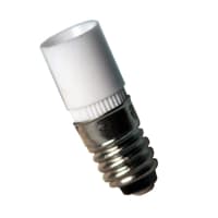 JKL Components Corporation LED Reflector Bulb, Midget Screw, White, T-1 3/4 Lamp, 6mm dia., 6 V dc