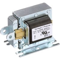 Johnson Electric Solenoid, Laminate, Pull, Foot Mounted, Solder Lug, 120VAC/60Hz Cont, 20.50 Ohms, 17.9W